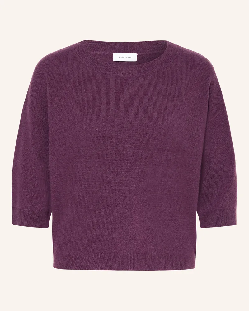 Darling Harbour Cashmere-Pullover mit 3/4-Arm Dunkellila