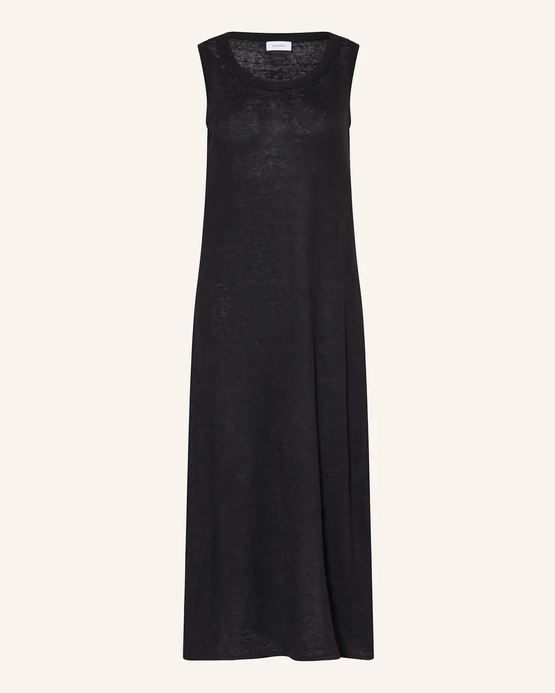 Darling Harbour Strickkleid aus Leinen Schwarz