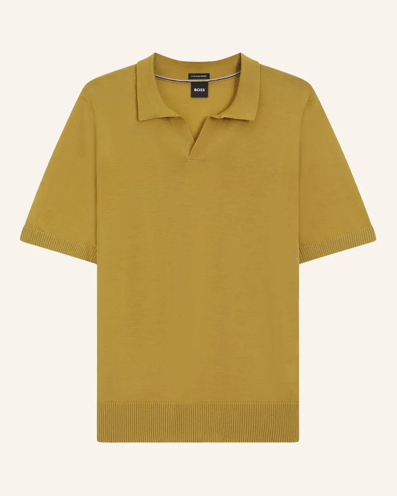 HUGO BOSS Pullover H-Lantoni Regular Fit gold Gold