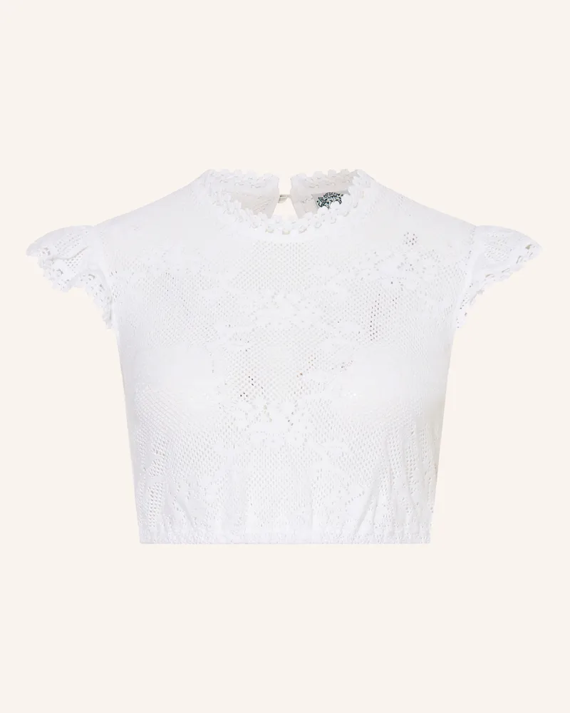Hammerschmid Dirndlbluse Diana Mit Spitze weiss Weiss