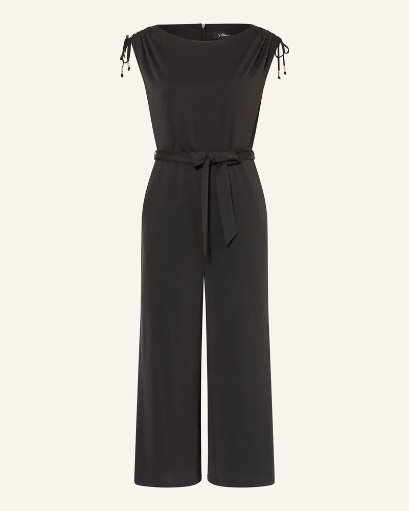 S.Oliver Jersey-Jumpsuit Schwarz