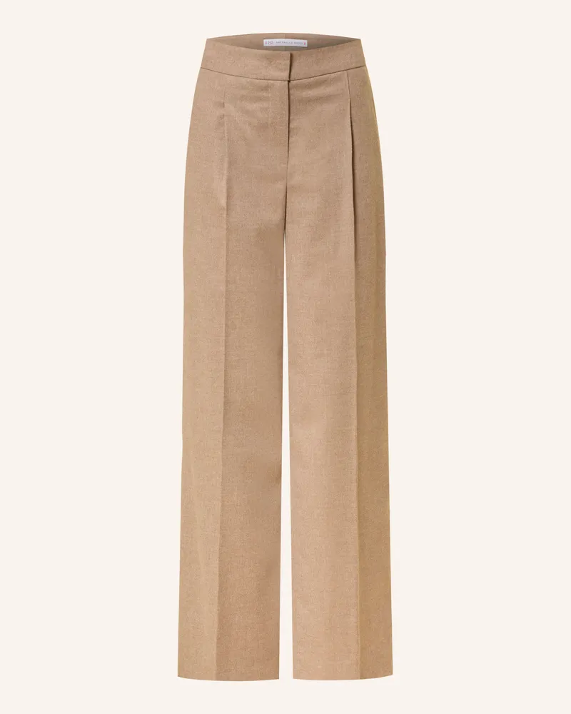 RAFFAELLO ROSSI  Marlenehose Willow Aus Flanell braun Hellbraun