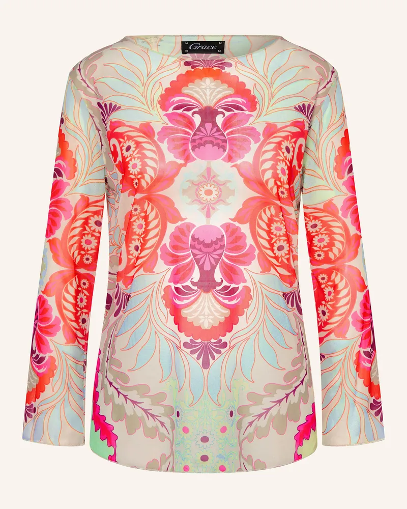 Grace Longsleeve Aus Mesh lila Orange