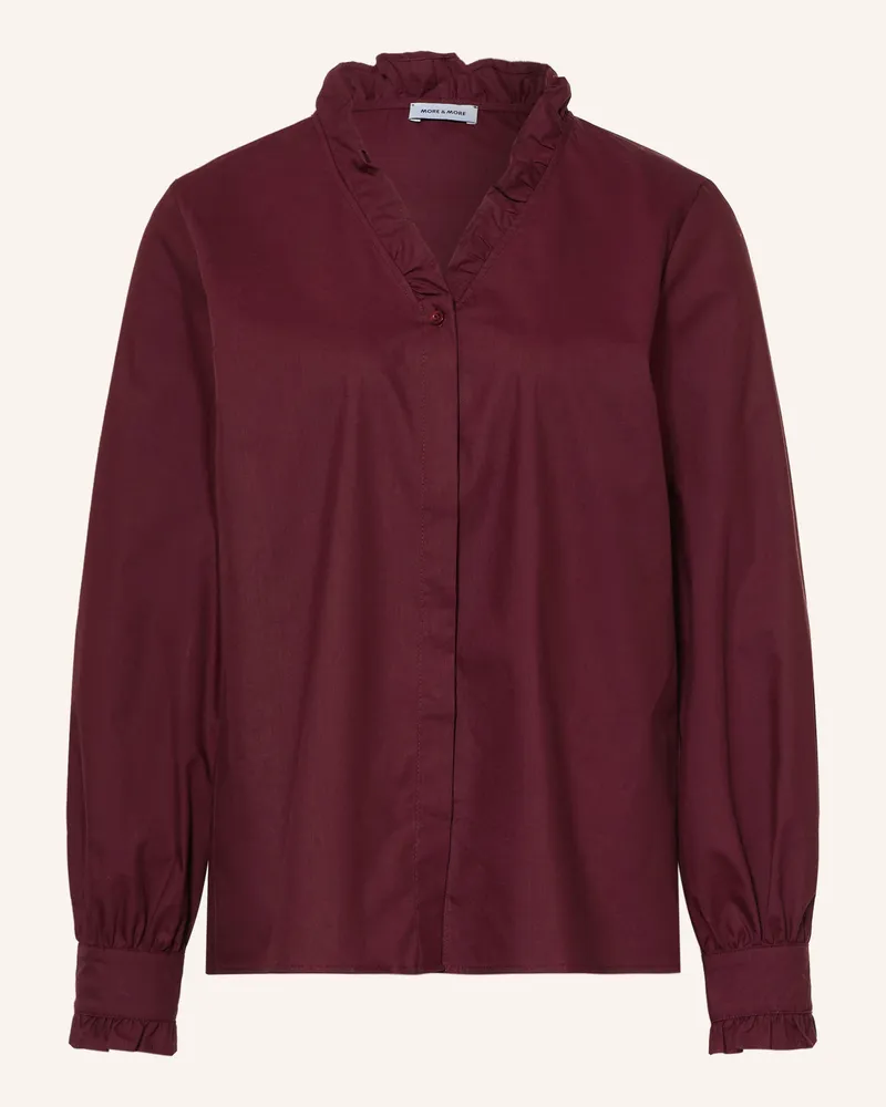 More & More Bluse Mit Rüschen rot Dunkelrot