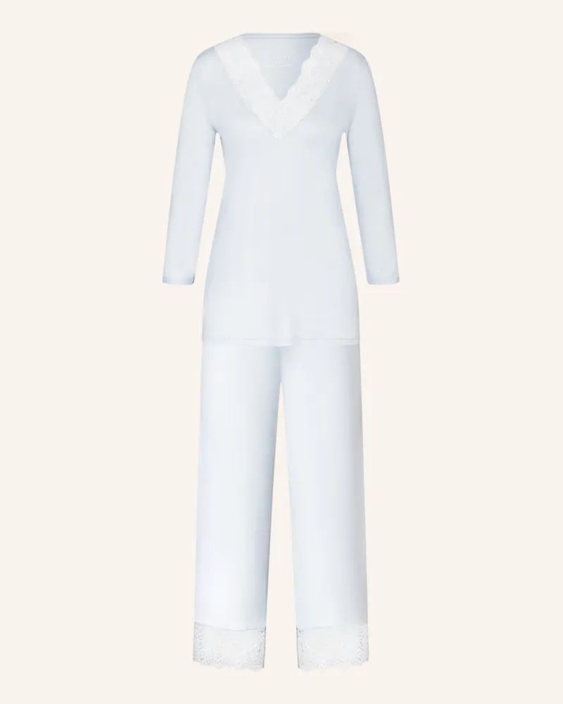 Calida 7/8-Schlafanzug Elegant Dreams blau Hellblau