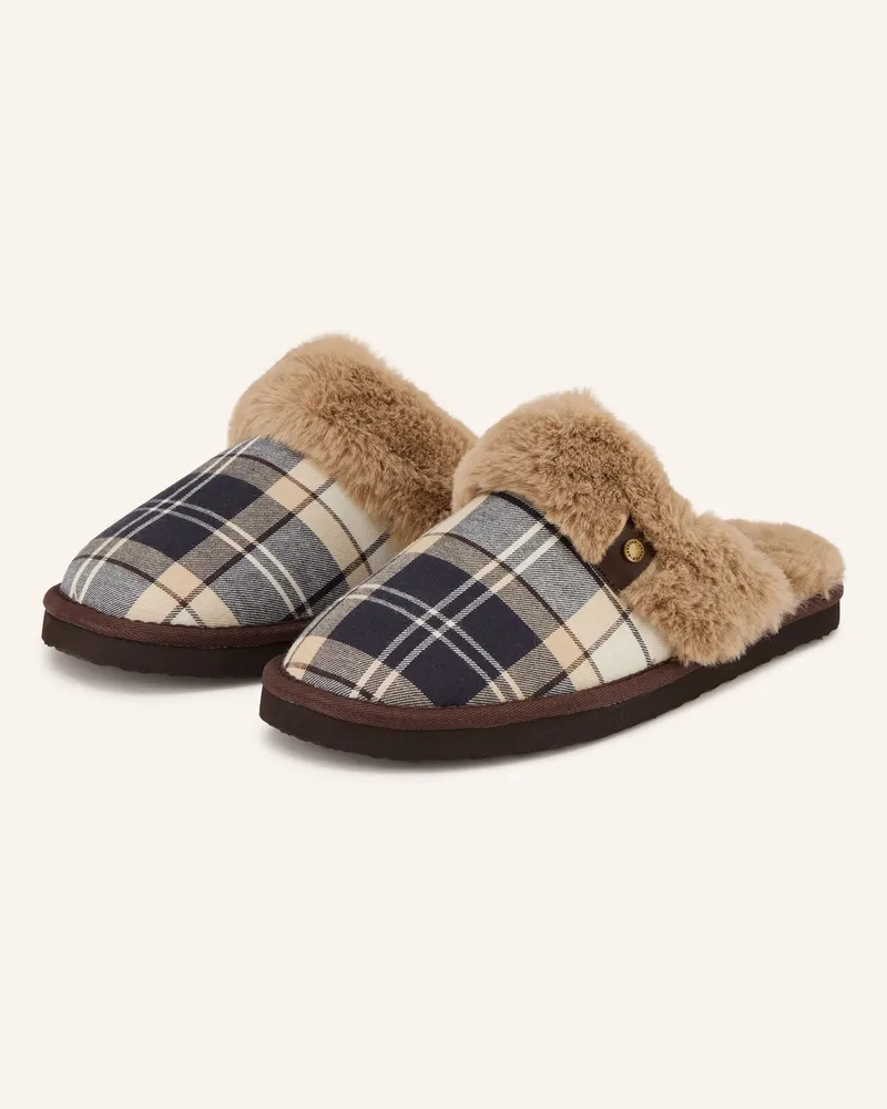 Barbour Hausschuhe Claudia Mit Kunstfell braun Braun