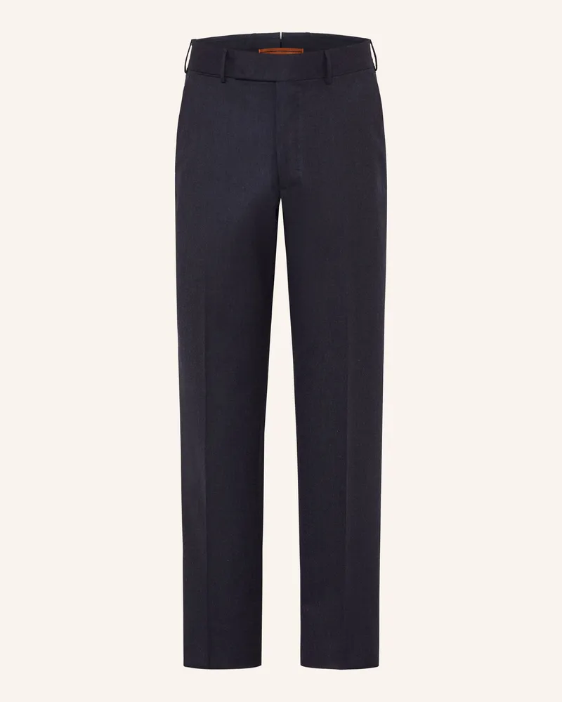 Ermenegildo Zegna Flanell-Chino Regular Fit blau Dunkelblau