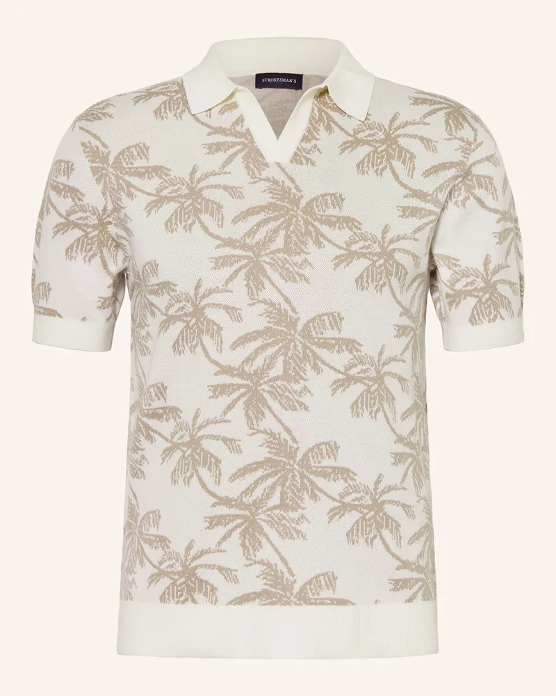Strokesman's Strokesman Strick-Poloshirt weiss Creme