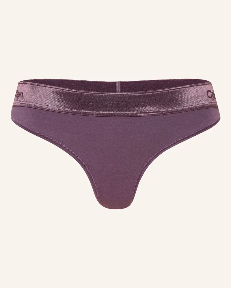 Calvin Klein String Icon Cotton Modal Metallic lila Lila