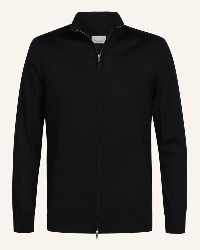 Profuomo Strickjacken schwarz Schwarz