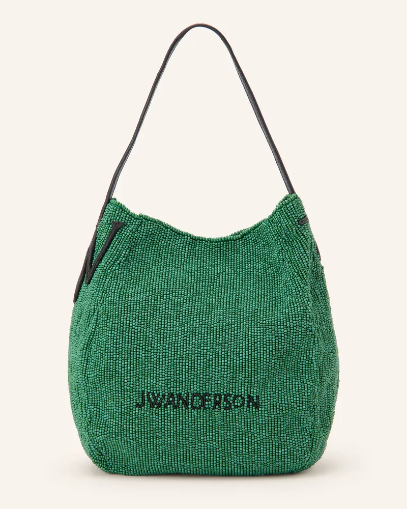 J.W.Anderson Beuteltasche Bulb Small Mit Schmuckperlen gruen Grün