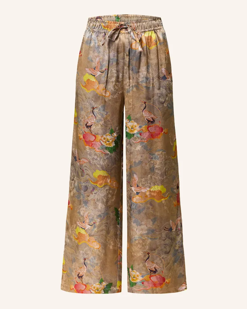 Elias Rumelis Marlenehose SILKA aus Jacquard Beige