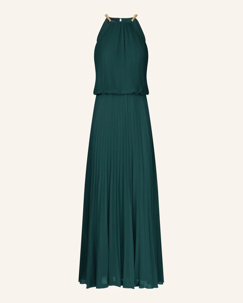 Apart Plisseekleid Dunkelgrün