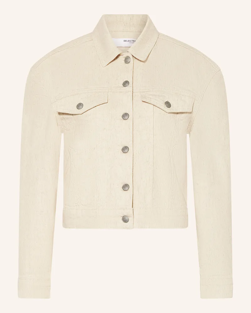 Selected Jeansjacke Beige