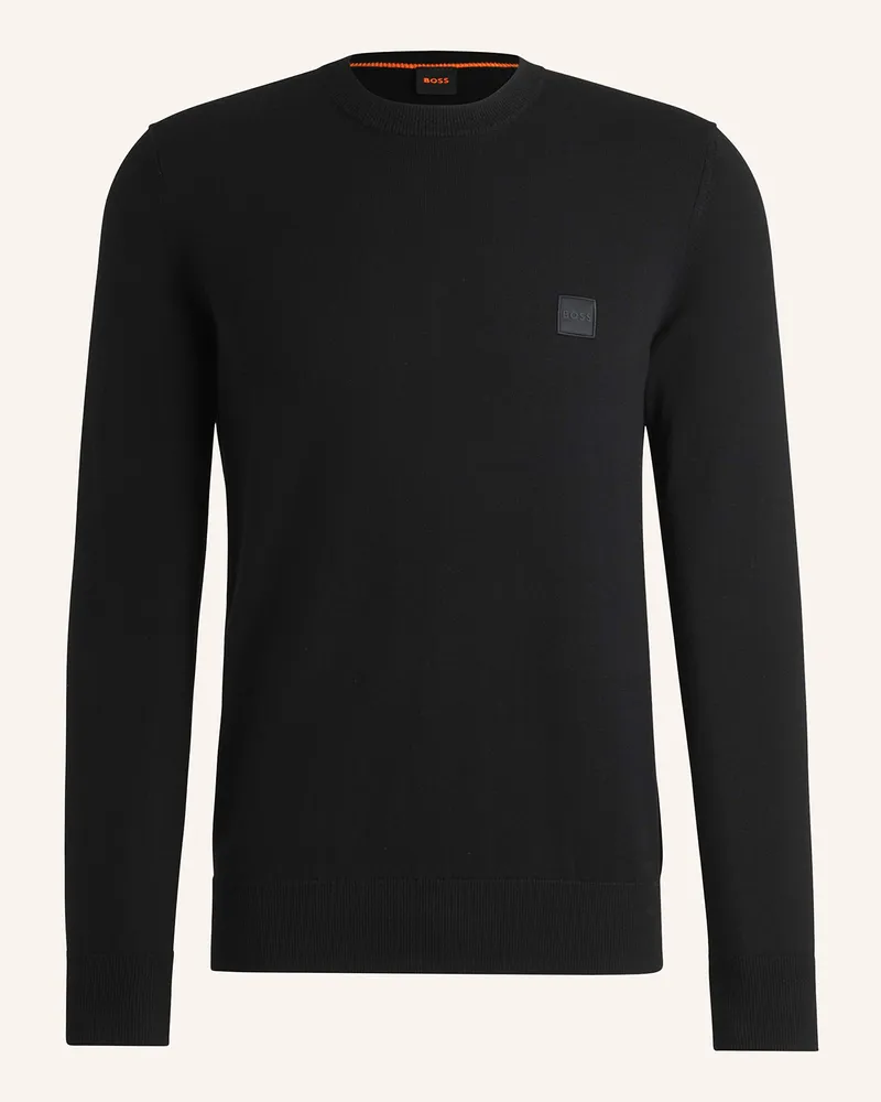 HUGO BOSS Pullover Kanovano schwarz Schwarz