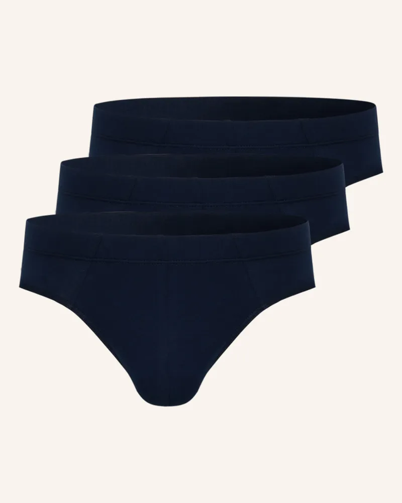Schiesser 3er-Pack Slips 95/5 blau Dunkelblau