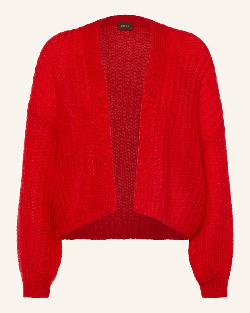 HUGO BOSS Strickjacke Furgovia Mit Mohair rot Rot