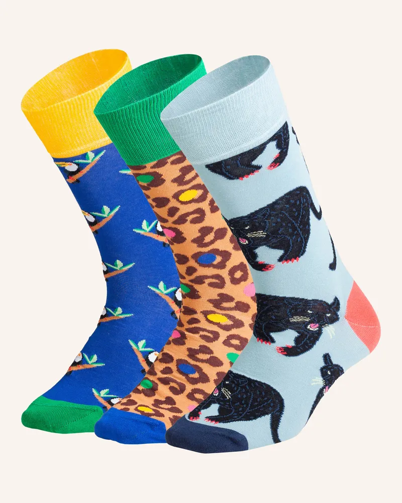 DillySocks Socken Exotic Trio (3er Box) blau Blau