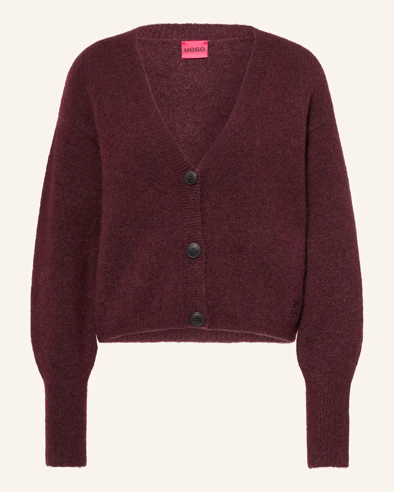 HUGO BOSS Strickjacke Sirala rot Dunkelrot