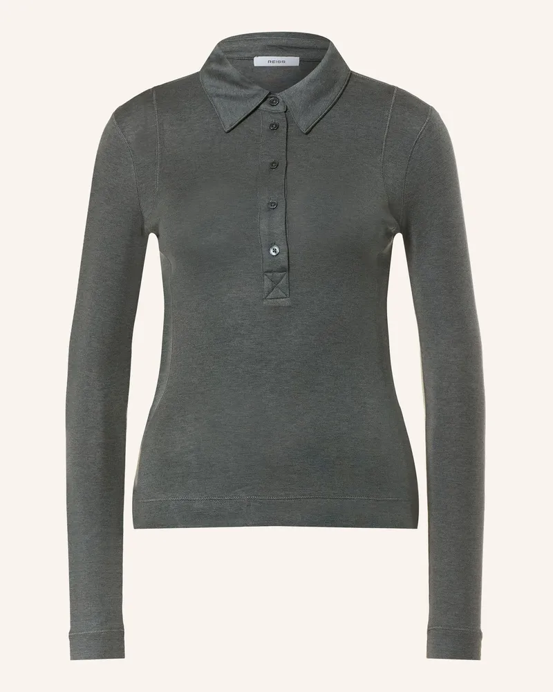 Reiss Jersey-Poloshirt Wendy grau Dunkelgrau