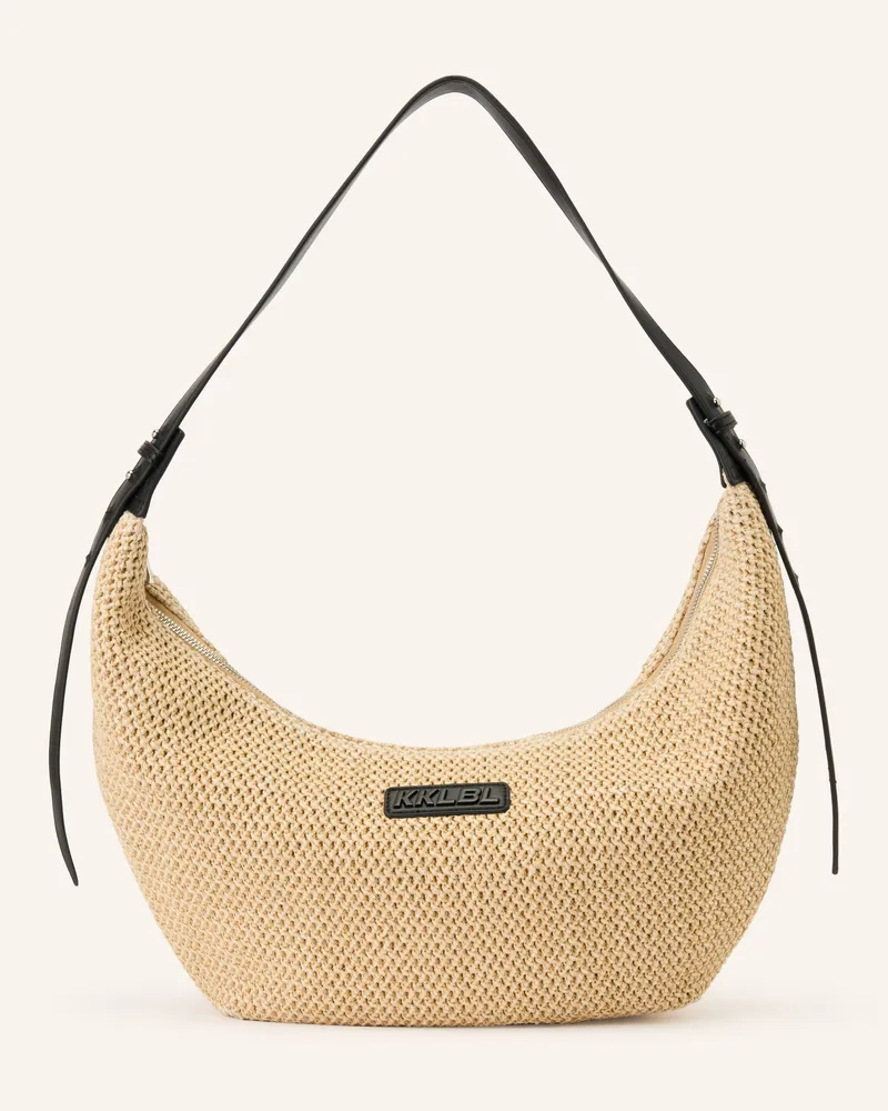 Karo Kauer Schultertasche beige Beige