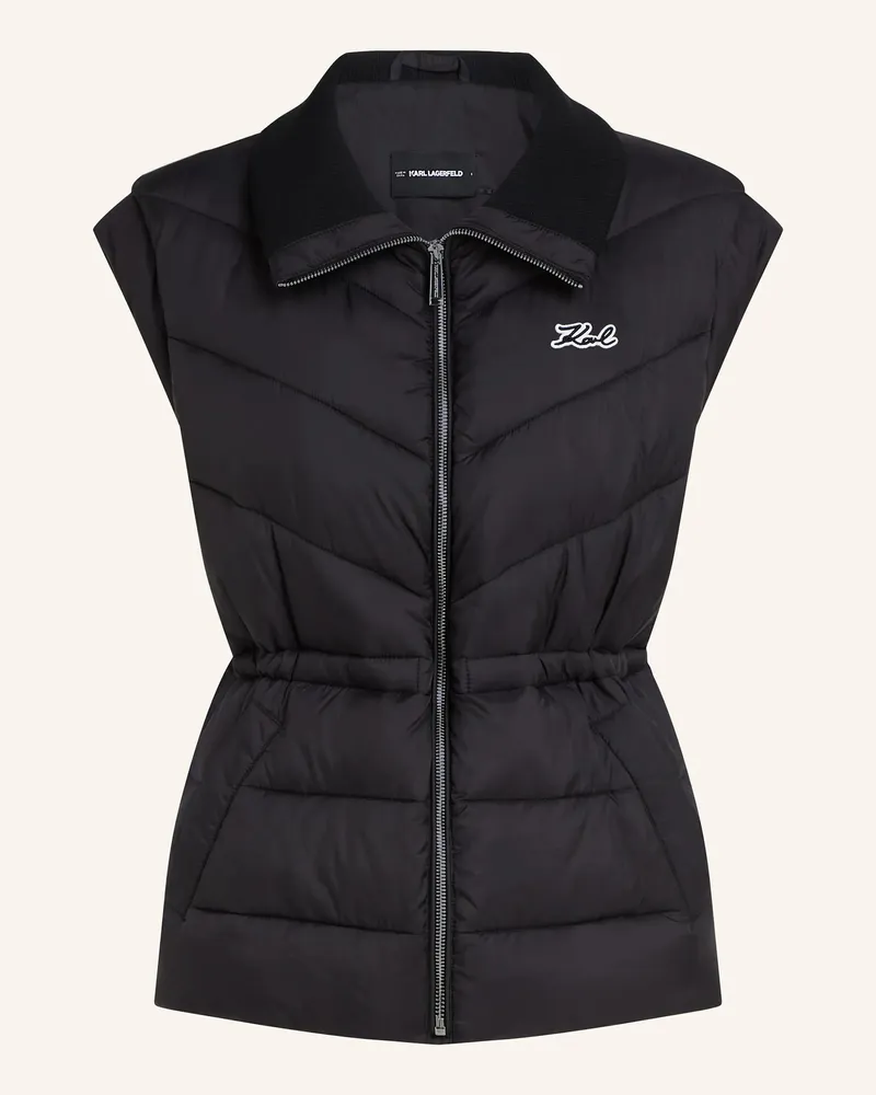 Karl Lagerfeld Mantel schwarz Schwarz