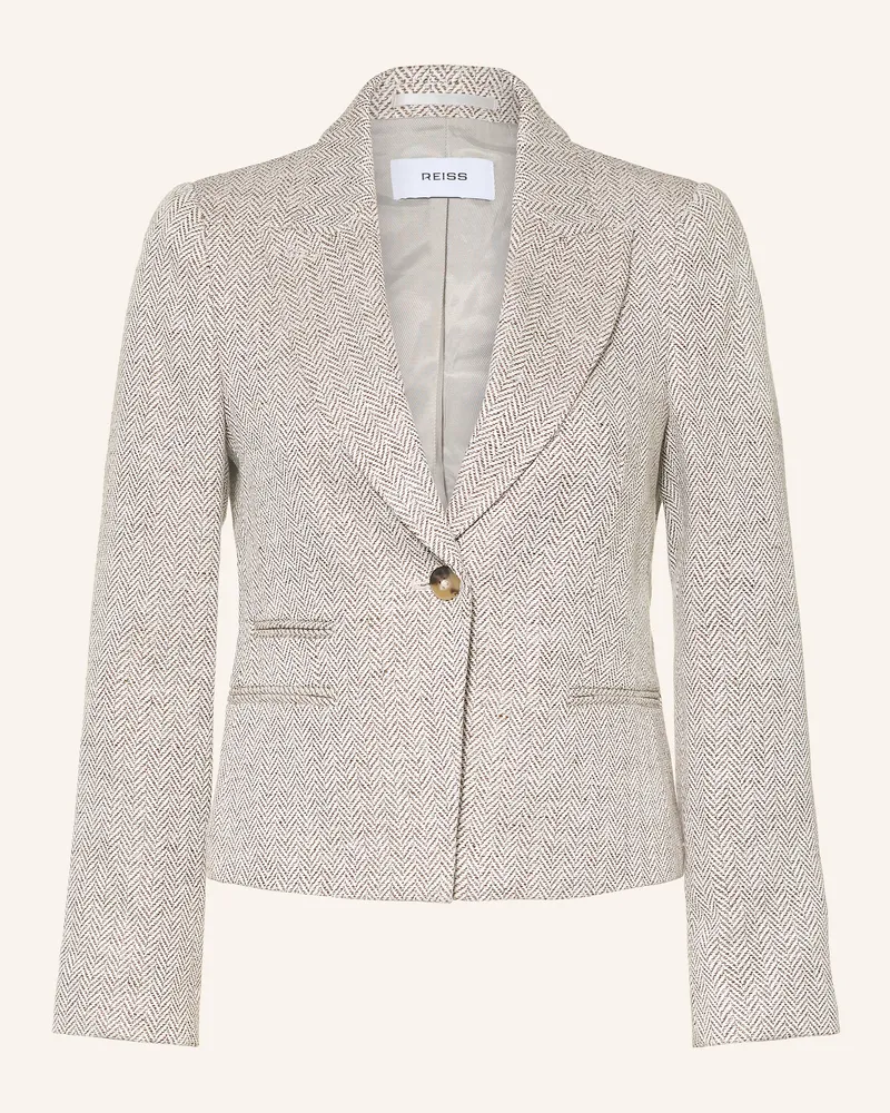 Reiss Blazer Ezra Mit Leinen beige Creme