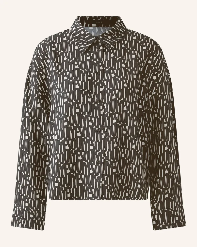 Oui  Hemdbluse Schwarz