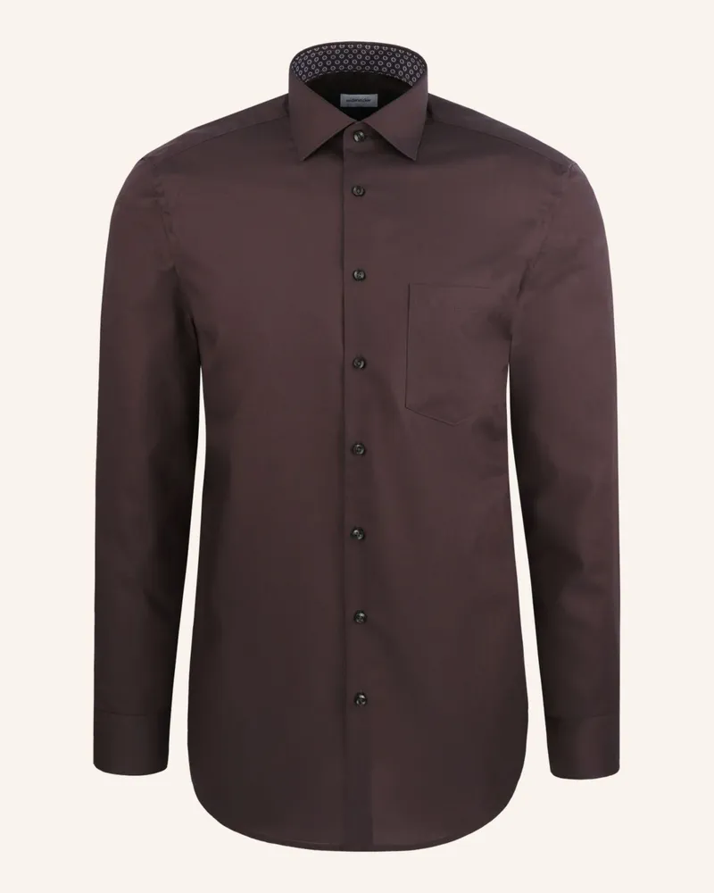 Seidensticker Business Hemd Regular Fit Braun