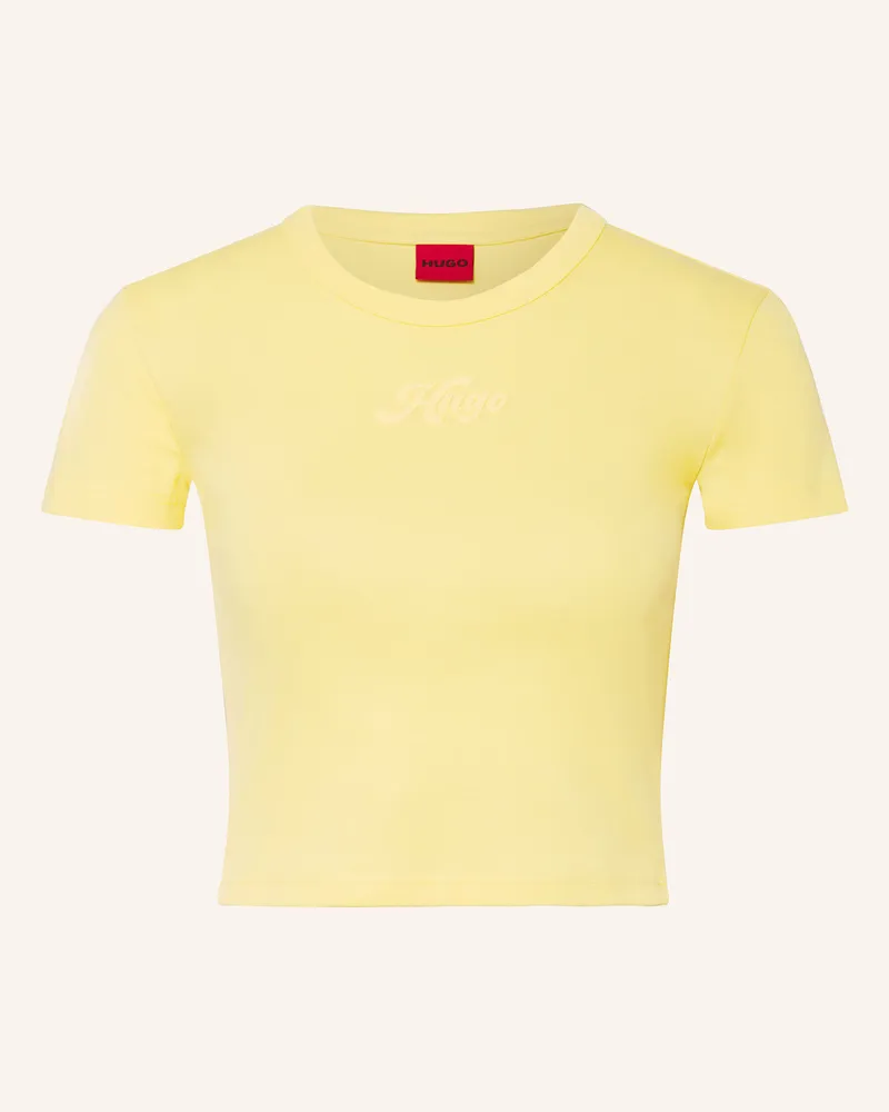HUGO BOSS Cropped-Shirt DELANOR Gelb
