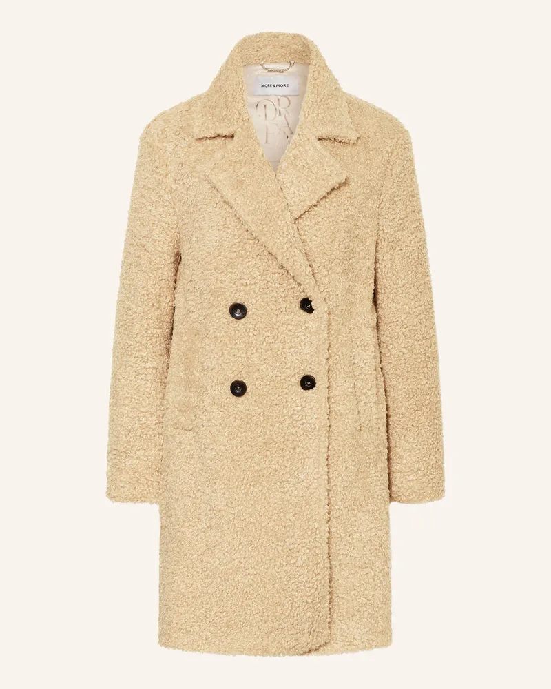 More & More Teddyfell-Mantel Beige