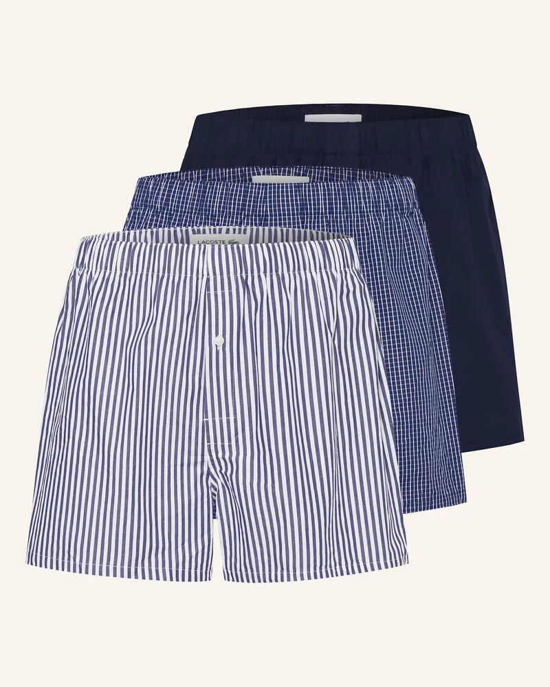Lacoste 3er-Pack Boxershorts Dunkelblau