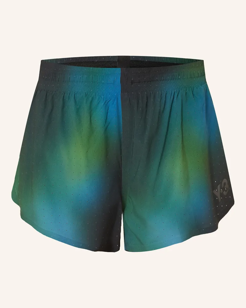 Y-3 2-in-1-Laufshorts Dunkelgrün