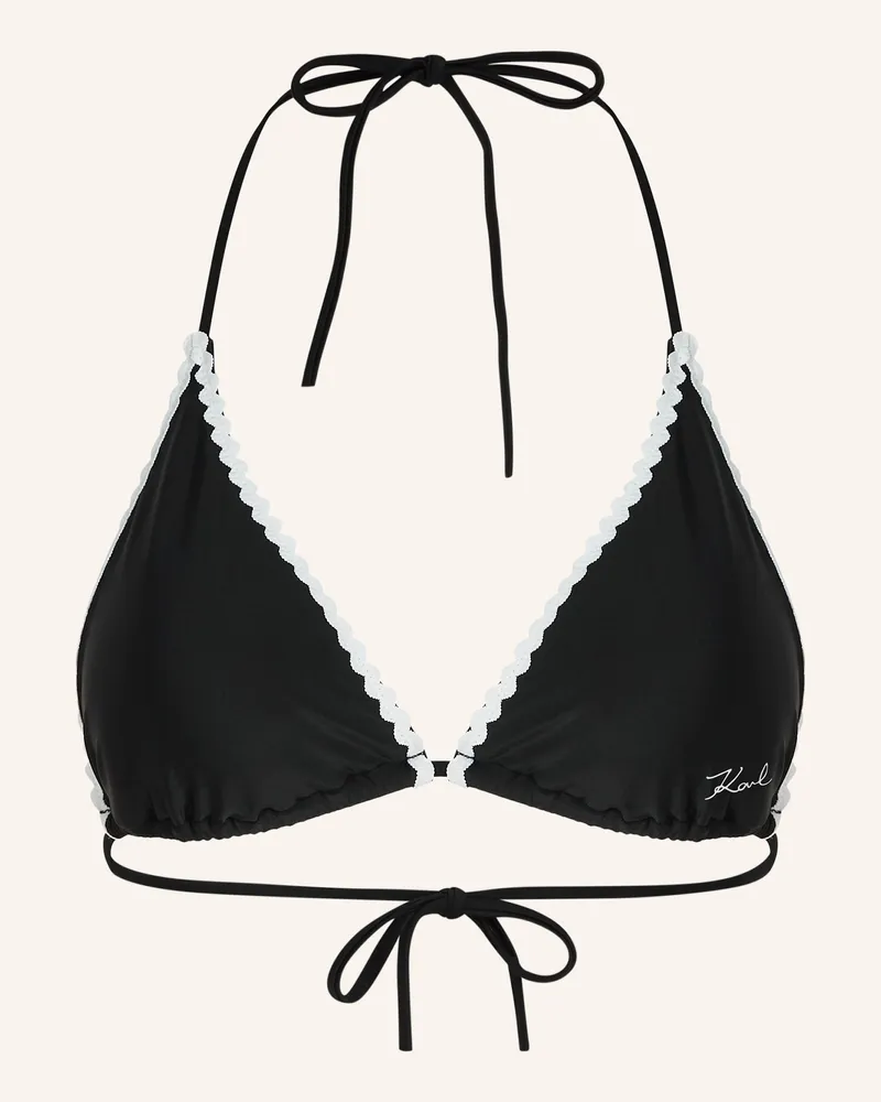 Karl Lagerfeld Bikini-Top schwarz Schwarz