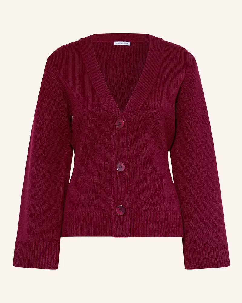 Mrs & HUGS Strickjacke Dunkelrot