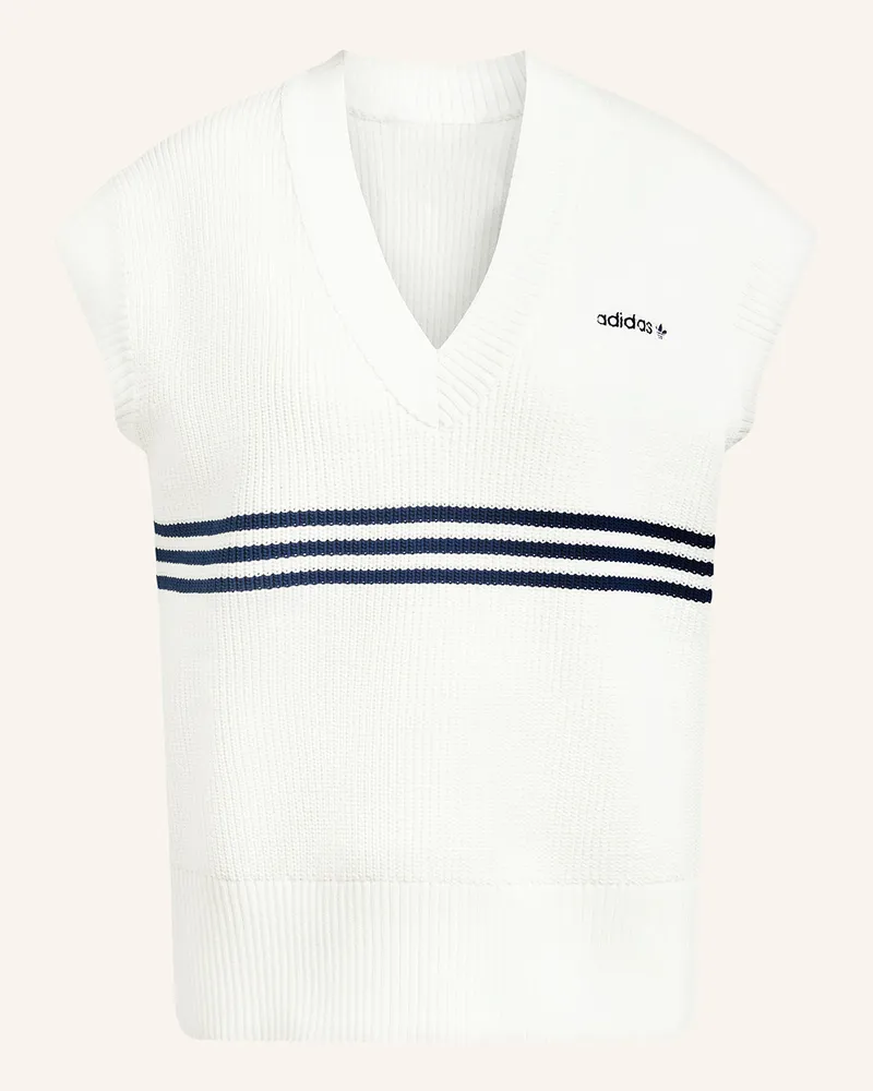 adidas Pullunder 3 STRIPE KNITTED Weiss
