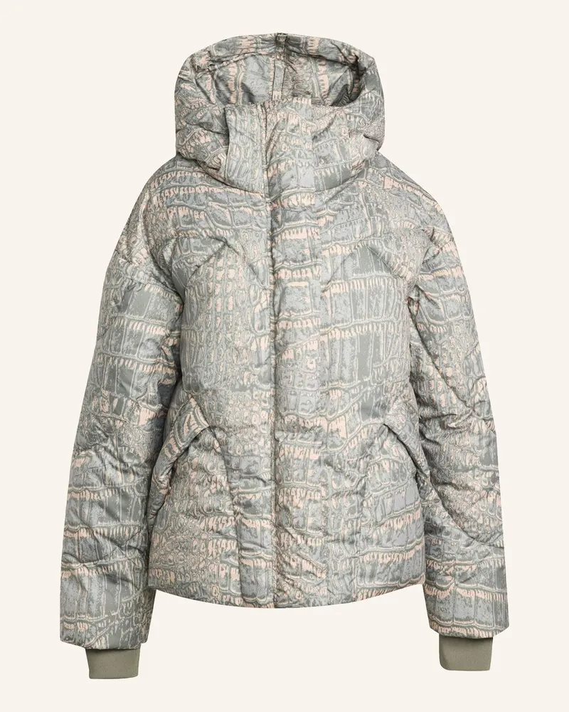 adidas Adidas By Stella Mccartney Mid Length Padded Winterjacke Mit Print beige Rosa