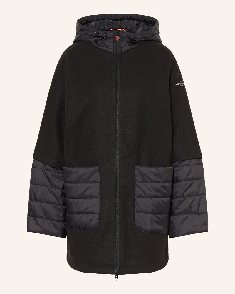 Frieda & Freddies Jacke Belinda Im Materialmix schwarz Schwarz