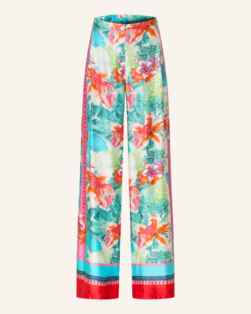 Miss Goodlife Marlenehose Aus Satin gruen Türkis