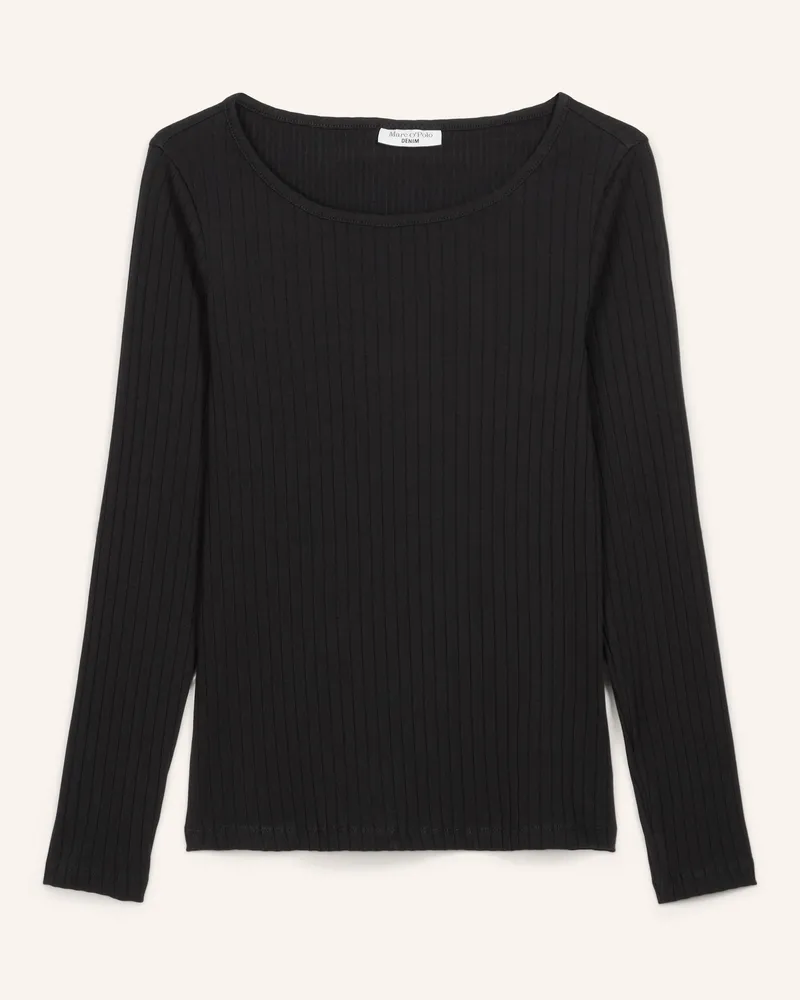 Marc O'Polo Longsleeve schwarz Schwarz