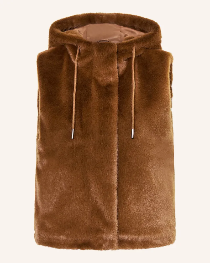 monari Kunstfell-Weste braun Cognac
