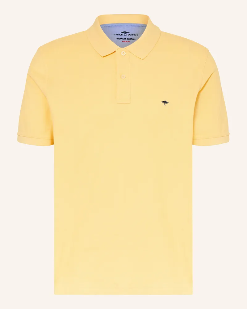 Fynch-Hatton Piqué-Poloshirt Gelb