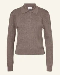 Claudie Pierlot Strick-Poloshirt Beige