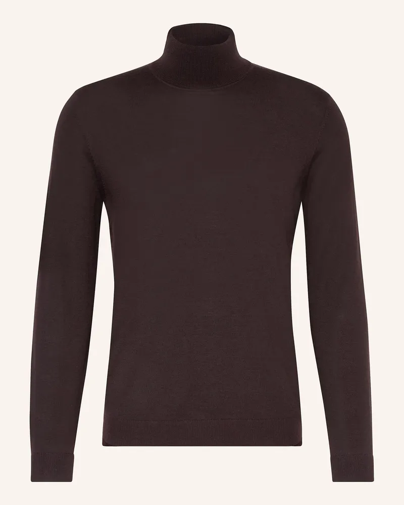 paul Rollkragenpullover Dunkelbraun
