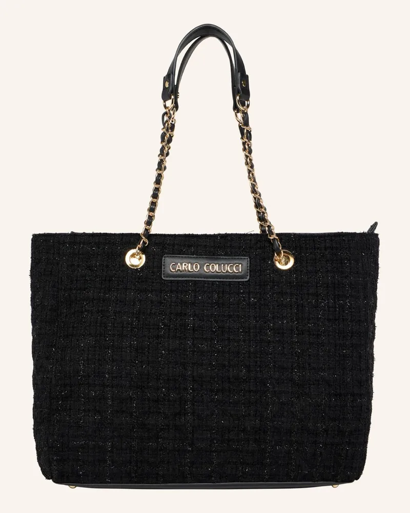 Carlo Colucci Boucle Shopper Fallucca schwarz Schwarz