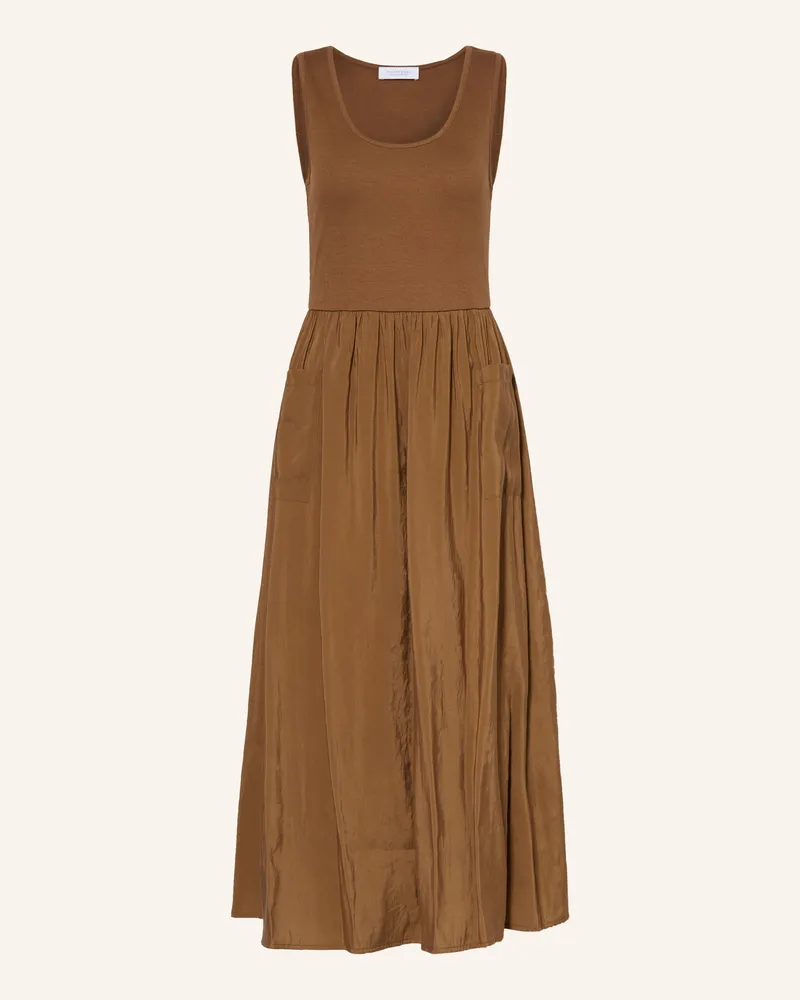 Rich&Royal Kleid im Materialmix Braun