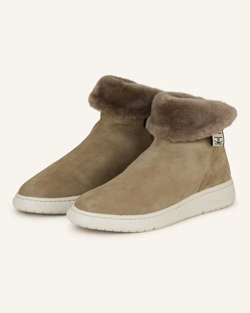 Candice Cooper Boots VELA mit Kunstfell Taupe
