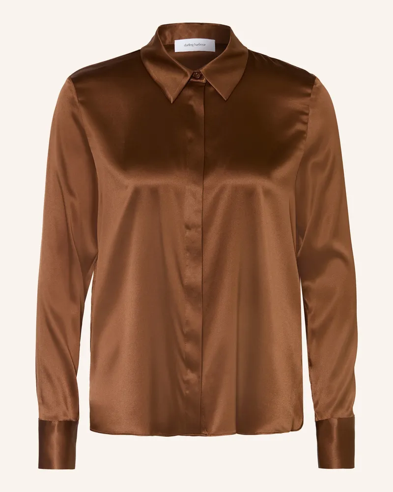 Darling Harbour Hemdbluse Aus Seide braun Nougat