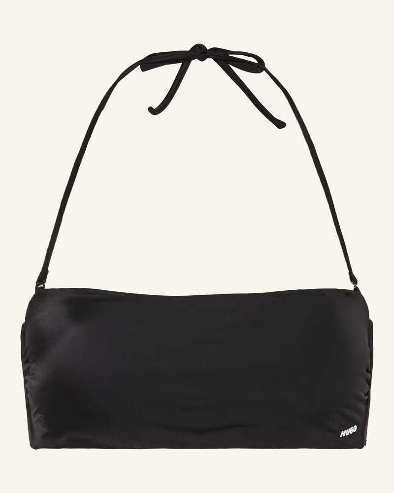 HUGO BOSS Bandeau-Bikini-Top PURE Schwarz