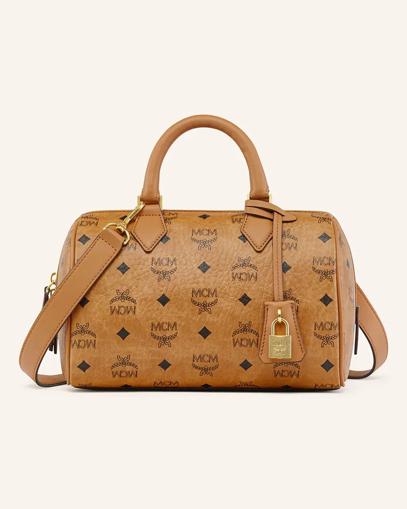 MCM Handtasche ELLA BOSTON VISETOS Cognac